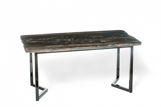 Большие столы, большой дизайнерский стол Обеденный стол БИНТАУ 381125 из окаменелого дерева - фотография №1