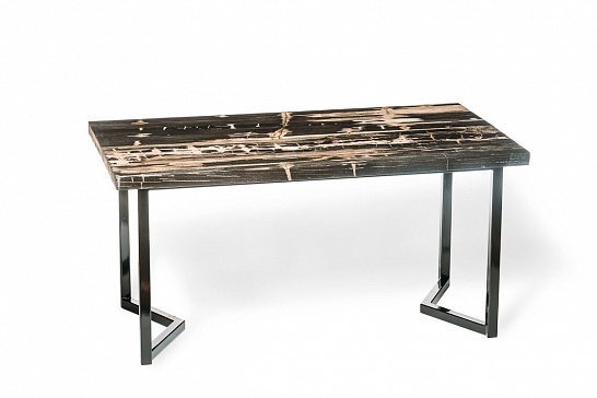 Большие столы, большой дизайнерский стол Журнальный стол СОЛАР 381377 из окаменелого дерева - фотография №1