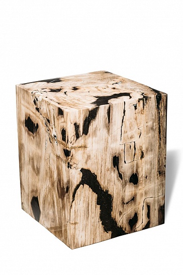Декоративный куб Декоративный пенек ДЖЕМУР 383399 из окаменелого дерева - фотография №1