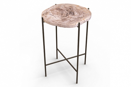 Кофейные столы, стол Журнальный стол БИНТАУ 382686 из окаменелого дерева - фотография №1