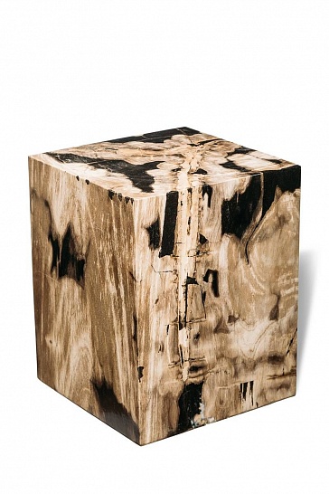 Декоративный куб Декоративный пенек ДЖЕМУР 383398 из окаменелого дерева - фотография №1