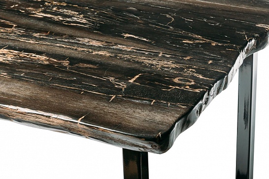 Большие столы, большой дизайнерский стол Обеденный стол БИНТАУ 381125 из окаменелого дерева - фотография №4